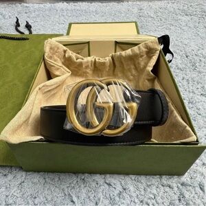 Gucci Black and Gold Belt
